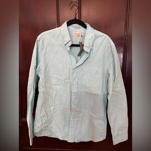 J. Crew Men's Soft Aqua Button-Down Shirt